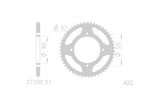 Rear Sprocket 51 teeth - 420 d. 100mm red Beta RR