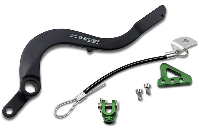 Bromspedal aluminium Moose Racing KXF 450 grön
