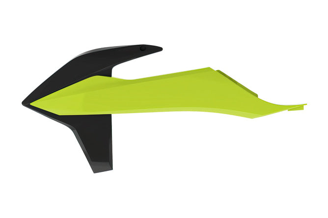 Sidopaneler fram Polisport svart / neon gul KTM SX / SX-F