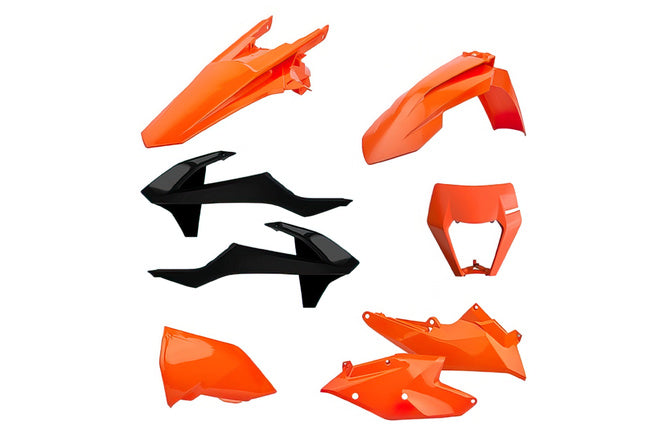 Plastkit Polisport Enduro orange svart KTM EXC / EXC-F 2017-2019