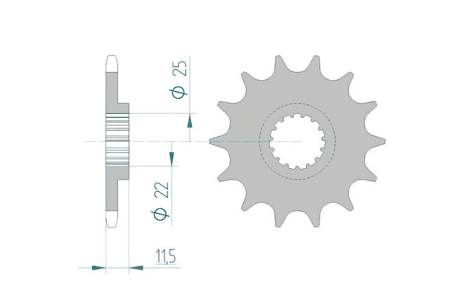 Framdrev Afam 17 tänder 690 SMC