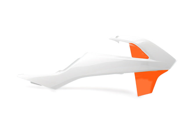 Sidopaneler fram Polisport orange / vit KTM SX 65