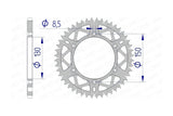 Rear Sprocket Afam aluminium self-cleaning 54 teeth Yamaha YZ / YZF