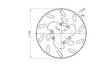 Brake Disc rear 184mm NG Brake Disc Gilera GSM