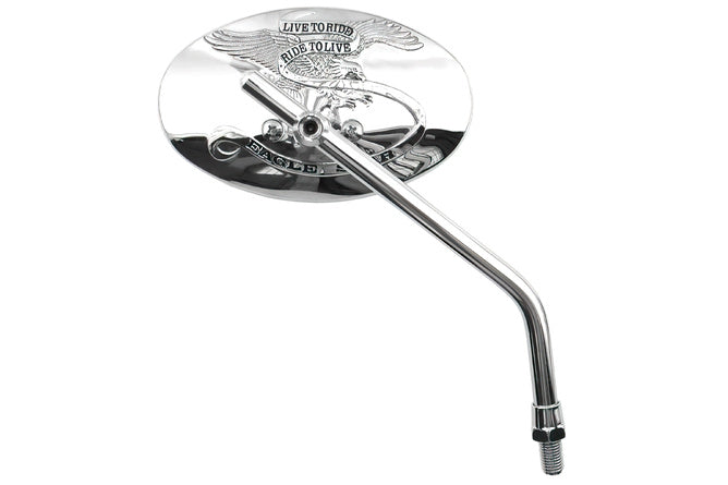 Spegel vänster Vparts / höger universal / Motorrad / krom