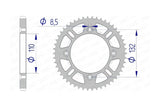 Rear Sprocket Afam aluminium 428 / 46 teeth SX / TC 85