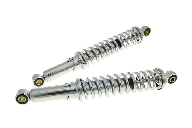Stötdämpare mekanisk krom L.340mm Puch Maxi / Condor (x2)