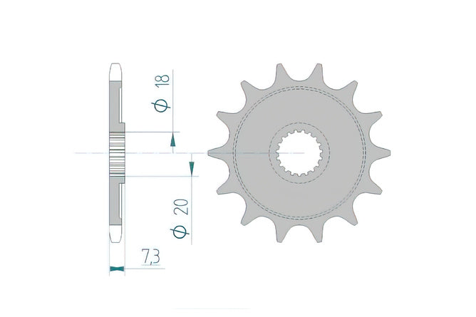 Framdrevet Afam 13 tänder CR 125