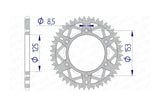 Rear Sprocket Afam aluminium self-cleaning 49 teeth Honda CR / CRF / XR