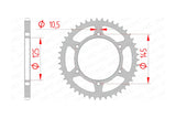 Rear Sprocket Afam steel 45 teeth XTX 660
