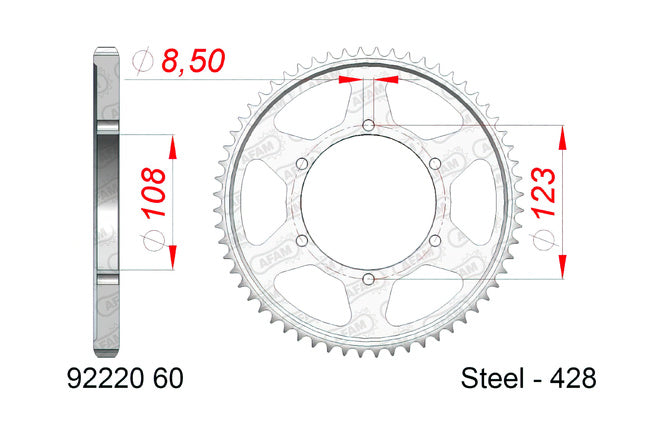 Chain Kit AFAM XS-Ring 13x60 Aprilia RS125 efter 2011 / Tuono 125 efter 2017
