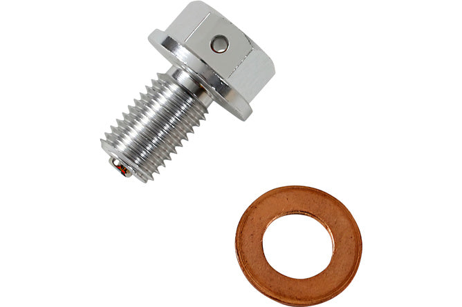 Oljebehållarskruv magnetisk Moose Racing YZ / YZF silver
