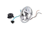 Headlight round 12V H4 / HS1 halogen w/ parking light Simson
