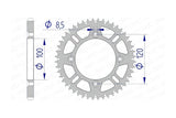 Rear Sprocket Afam aluminium self-cleaning 428 / 50 teeth RM / YZ 85