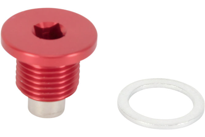 Oljetömningsskruv magnetisk Moose Racing röd Husqvarna 4T 2004-2012