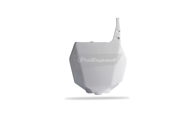 Nummerplåt fram Polisport RM 125-250 01-08 vit