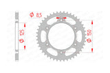 Rear Sprocket Afam steel 45 teeth KTM / Husqvarna
