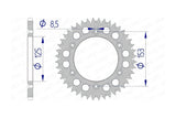 Rear Sprocket Afam aluminium self-cleaning 45 teeth Honda CR / CRF / XR