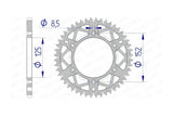 Rear Sprocket Afam aluminium self-cleaning 48 teeth Beta