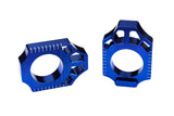 Chain Tensioners / Axle Blocks Scar aluminium Sherco SE / SE-F blue