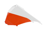 Air Box Cover Polisport original colour 15 white / orange KTM SX / SX-F