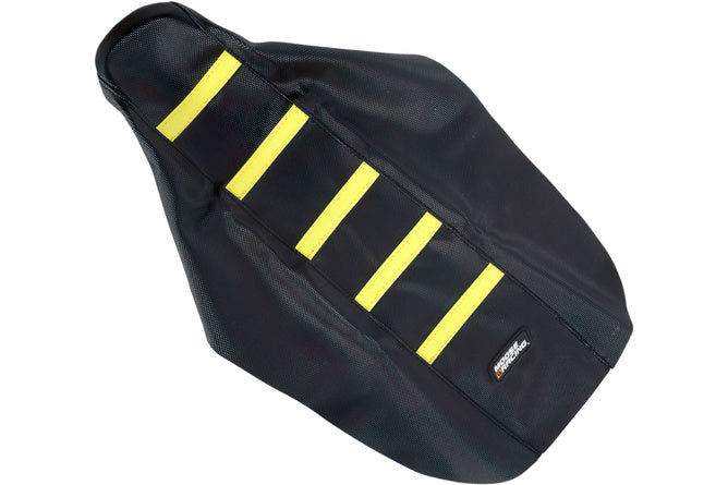 Sitskydd ribbad Moose Racing RM 85 svart / gul