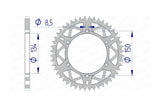 Rear Sprocket Afam aluminium 49 teeth Kawasaki KX / KXF