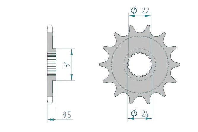 Framdrevet Afam 13 tänder RM-Z / RMX 450