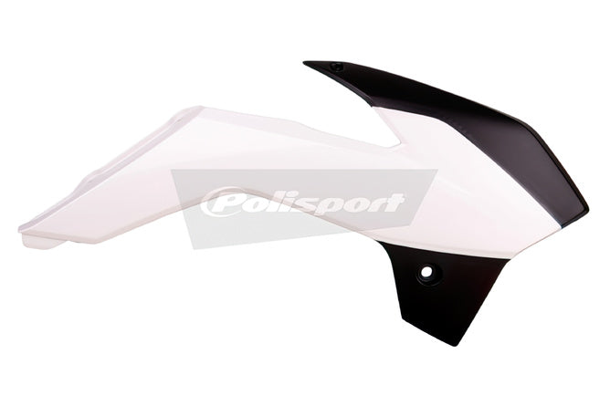 Sidopaneler fram Polisport svart / vit KTM SX85