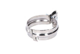 Exhaust Clamp chrome 2 parts (wide) Simson