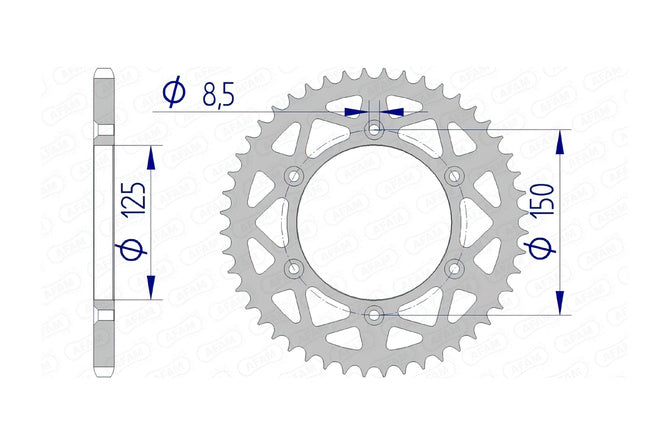 Bakdrev Afam aluminium 51 tänder KTM / Husqvarna