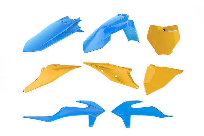 Plastpaket Polisport Vintage Edition blå / gul KTM SX / SX-F 2019-2022