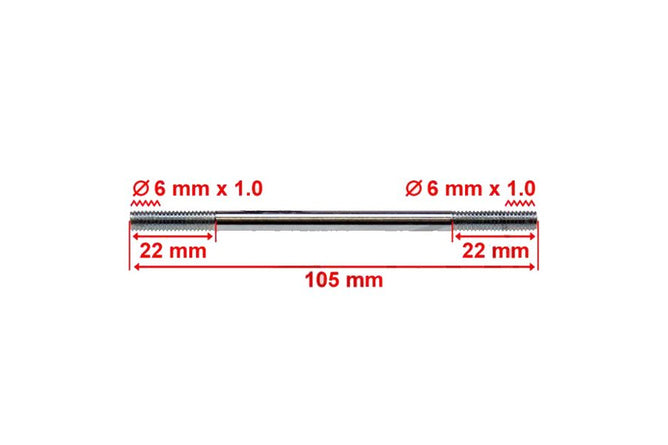 Cylindermutter M6x105mm (x1)