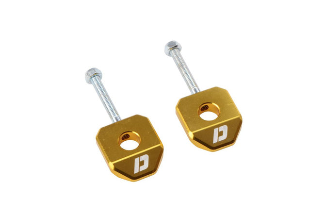 Kedjespännare 12mm axel Doppler Alu CNC guld Derbi / Gilera / Aprilia