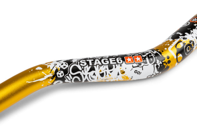 MX Styre Stage6 Fatbar Design 28,6mm gul