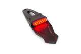 License Plate Holder w/ taillight tinted 6 LEDs 50cc Supermoto