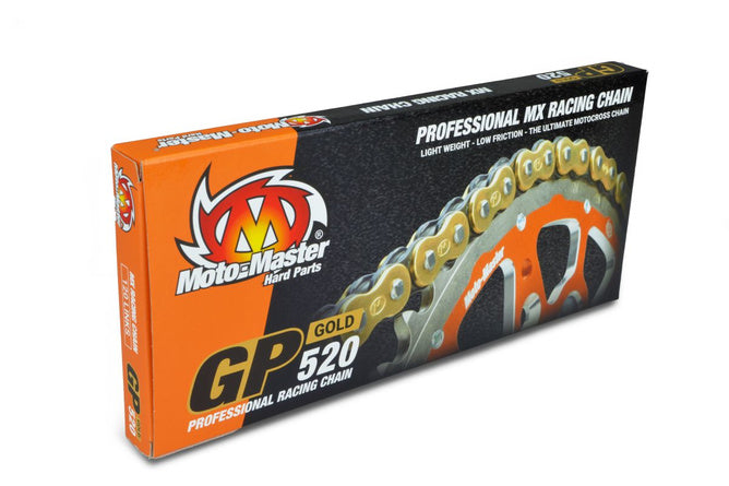 Kedja Moto Master GP-520 GOLD 120 länkar (klipp länkar)