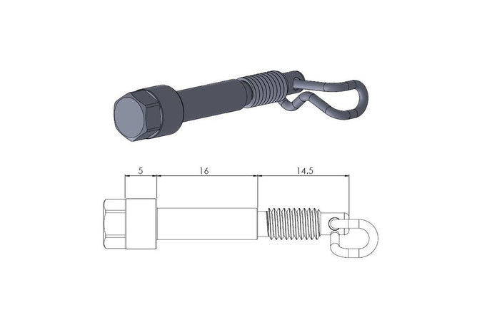 Bromskloss Pin Moto Master bak TC / SX 50