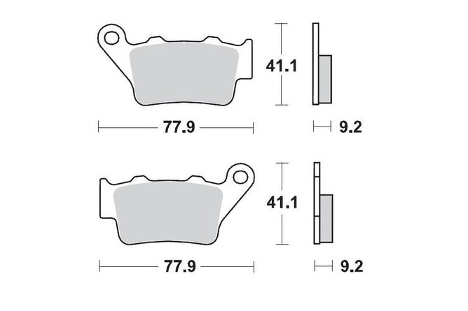Bromsklossar bak Moto Master 093212 Sinter Pro Racing GP Husqvarna CR / WR
