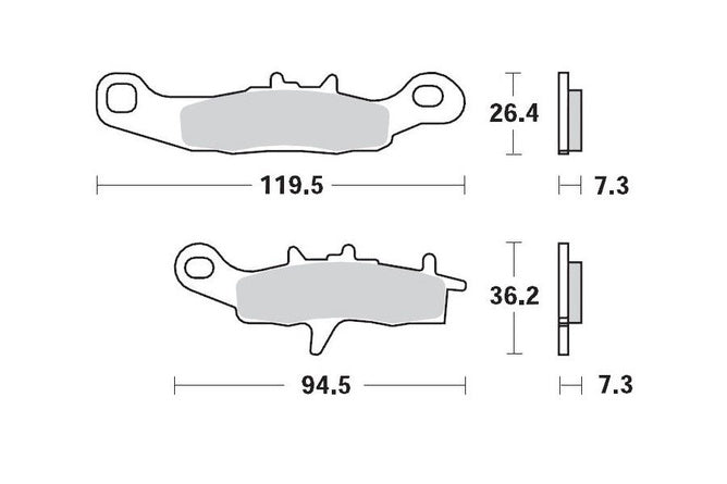 Bromsklossar fram Moto Master 093911 Sinter Pro Racing KX / RM 85