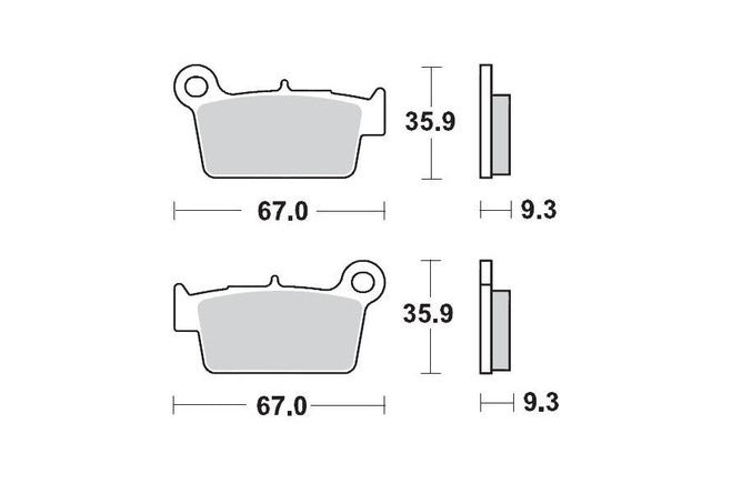Bromsbelägg bak Moto Master 094511 Sinter Pro Racing KXF / RM-Z