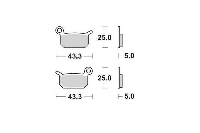 Bromsbelägg fram Moto Master 094711 Sinter Pro Racing SX 50