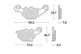 Brake Pads rear Moto Master 094811 Sinter Pro Racing RM 85