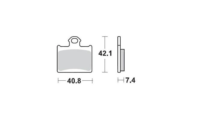 Bromsbelägg bak Moto Master 096711 Sinter Pro Racing TC / SX 85