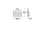 Brake Pads rear Moto Master 096711 Sinter Pro Racing TC / SX 85