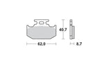 Brake Pads rear Moto Master Pro Racing KX 125 / 250 1989-1994