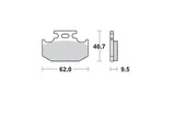 Brake Pads rear Moto Master Pro Racing Suzuki RM 250 1989-1999