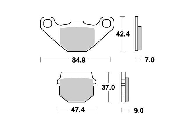 Bromsklossar bak Moto Master Nitro KX 80