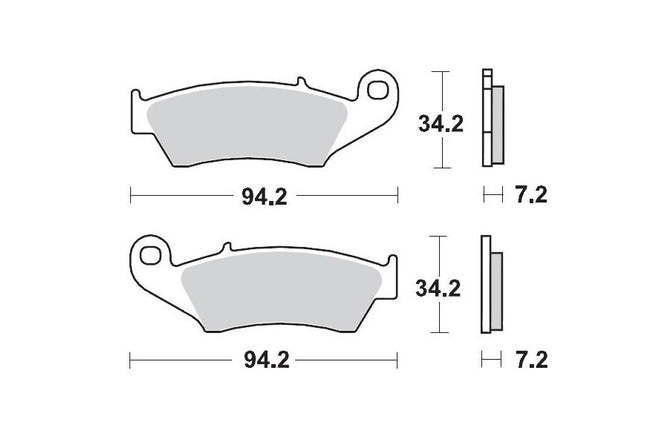 Bromsbelägg fram Moto Master Keramisk XR 400 / DR-Z 400