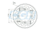 Rear Sprocket steel 53 teeth - 428 Doppler Origin Beta RR